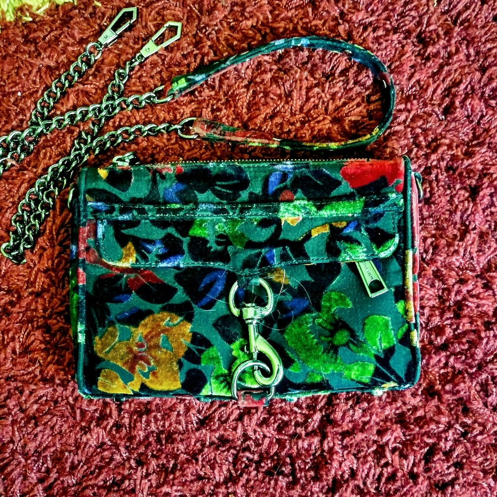 Rebecca Minkoff Velvet 🌺Floral🌺 Mini MAC (Rare)
